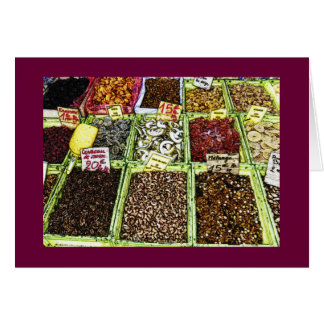 Dried fruits and nuts at the Market Cards