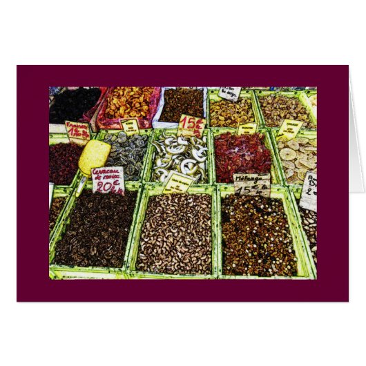 Dried fruits and nuts at the Market Cards (Front Horizontal)