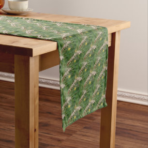 Dried Grass Nature Pattern Short Table Runner