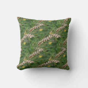 Dried Grasses Nature Pattern Throw Pillow