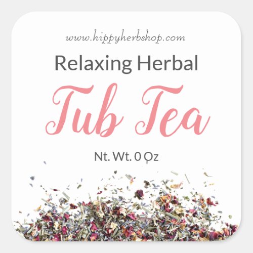 Dried Herbal Extracts Bath Tub Tea Soak Labels