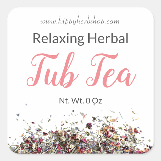 Dried Herbal Extracts Bath Tub Tea Soak Labels Zazzle