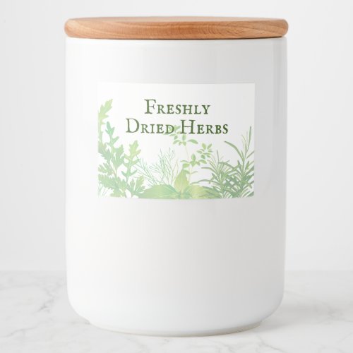 Dried Herbs Food Label Set