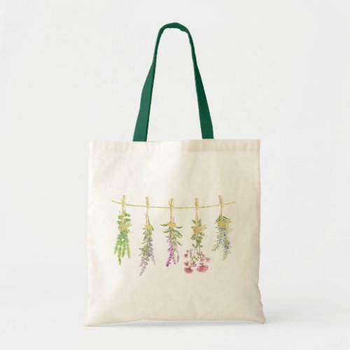 Dried Herbs Watercolor Herbs Tote Bag