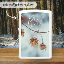 Dried Hops Garland in the Snowy Background