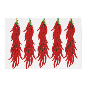 Dried Hot Chili Pepper Ristras Placemat