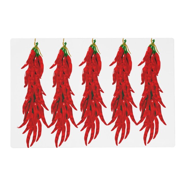 Dried Hot Chili Pepper Ristras Placemat (Front)