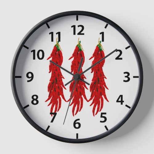 Dried Hot Chili Peppers Clock