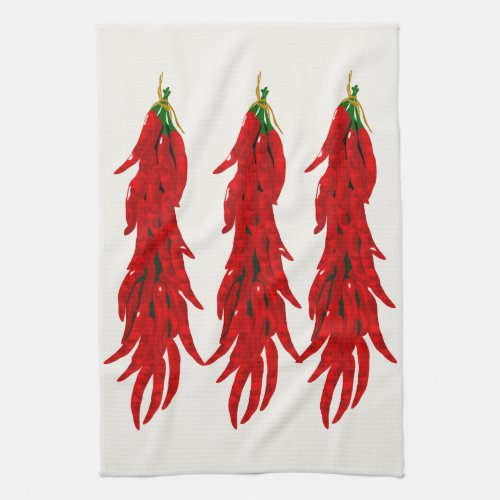 Dried Hot Chili Peppers Kitchen Towel