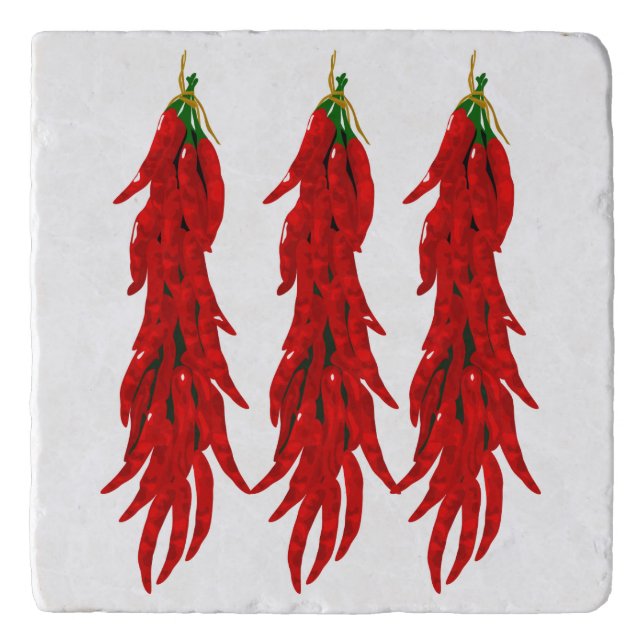 Dried Hot Chili Peppers Trivet (Front)