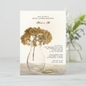 Dried Hydrangeas Bridal Shower Invitation (Standing Front)
