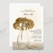 Dried Hydrangeas Bridal Shower Invitation (Front/Back)