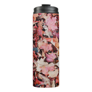 Dried leaves thermal tumbler