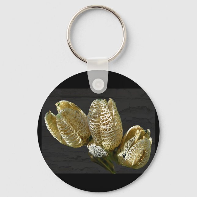 Dried Lily Seed Pods Keychain (Front)