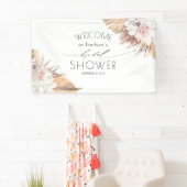 Dried Palm Foliage Tropical Bridal / Baby Shower Banner (Insitu)