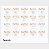 Dried Palm Leaf and White Orchid Tropical Square Sticker (Sheet)