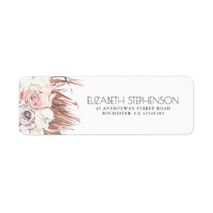 Dried Palm Leaf Tropical Foliage Modern Label