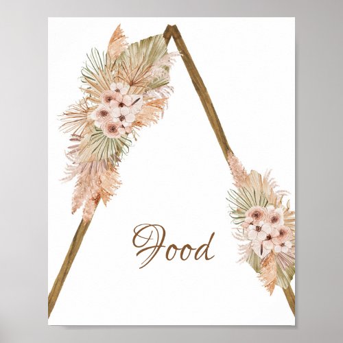 Dried Palm Leaves Pampas Grass Food Sign