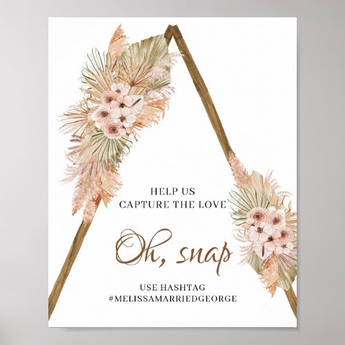 Dried Palm Leaves Pampas Grass Oh Snap Sign