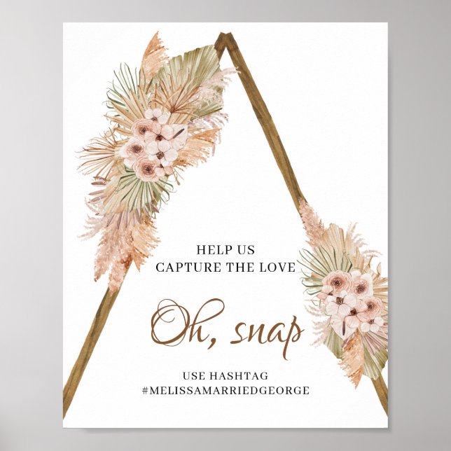Dried Palm Leaves Pampas Grass Oh, Snap Sign (Front)