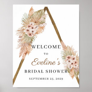 Dried Palm Pampas Grass Dusty Pink Orchid Sign