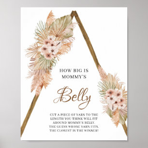 Dried Palm Pampas Grass How Big Is Mommy's Belly  Poster