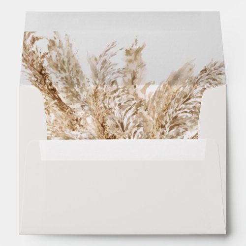 Dried Pampas Grass Lined Envelope