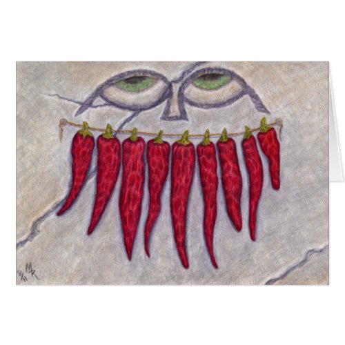 Dried Pepper Smile Art Card