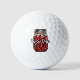 Dried Peppers Jar Golf Balls