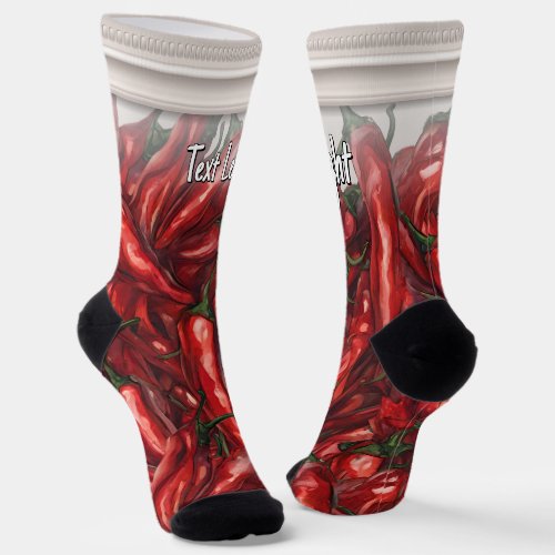 Dried Peppers Jar Socks