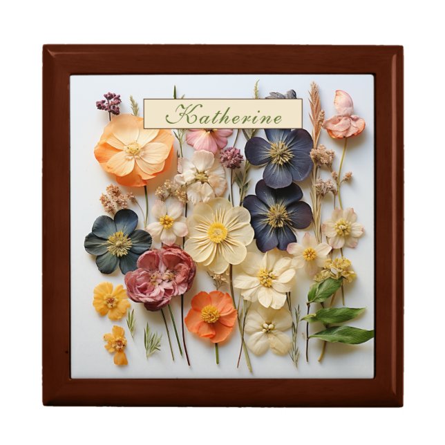 Dried Pressed Flowers Gift Box (Front)
