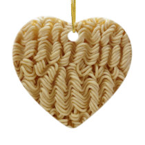 Dried ramen noodles ceramic ornament