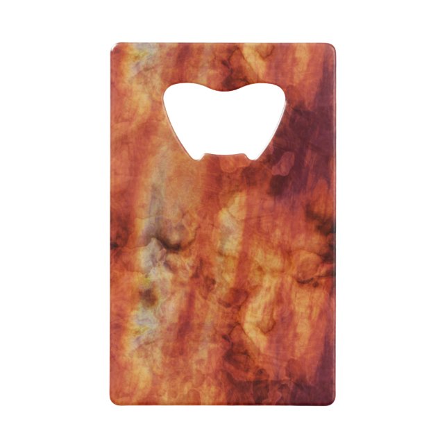 Dried Red Flowers Abstract Credit Card Bottle Opener (Front)