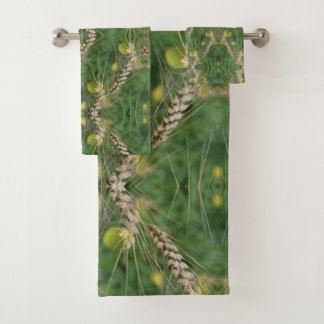 Dried Summer Grass Abstract Bath Towel Set