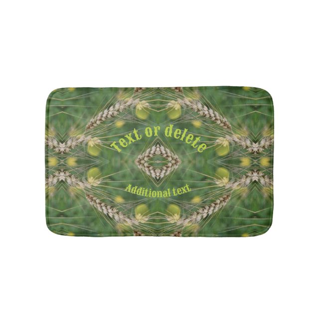 Dried Summer Grass Personalized  Bath Mat (Front)