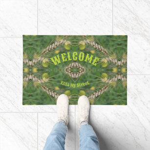 Dried Summer Grass Personalized Welcome Doormat