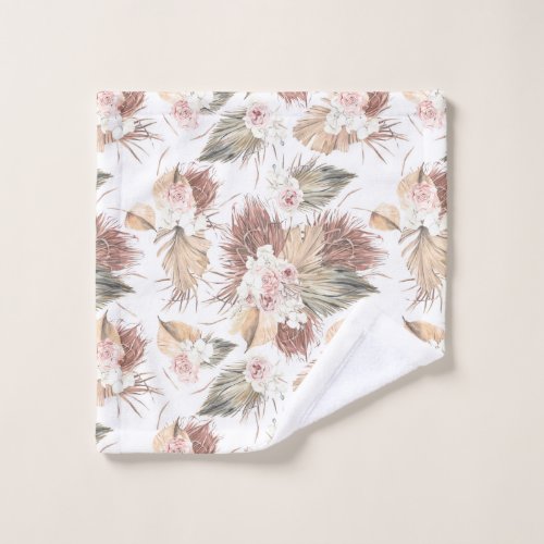 Dried Tropical Foliage Elegant Modern Wash Cloth