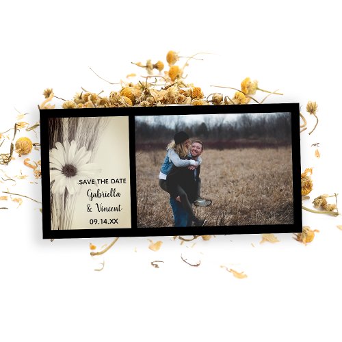 Dried Wheat Country Farm Wedding Save the Date
