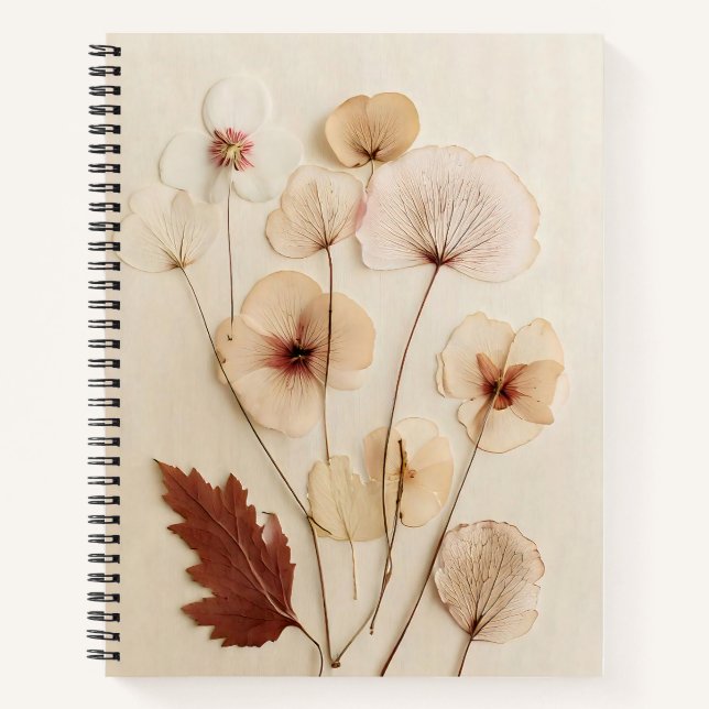 Dried Wildflower Arrangement Notebook Journal (Front)