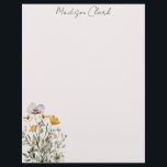 Dried Wildflower Bouquet Personalized Name Letterhead<br><div class="desc">Elevate your correspondence with Dried Wildflower Bouquet Personalized Name Letterhead – a blend of elegance and summer's beauty.</div>