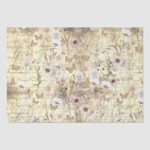 dried wildflowers butterflies tissue paper