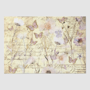 dried wildflowers butterflies tissue paper