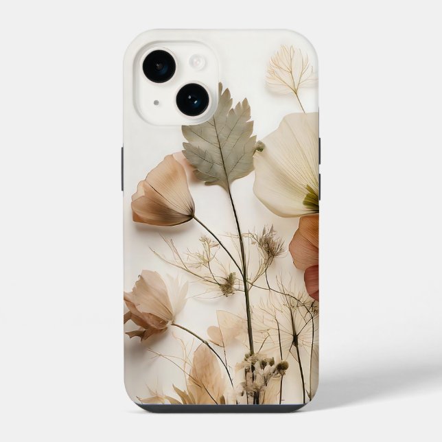 Dried wlidflowers pressed iphone case (Back)
