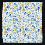 Driedel Gelt Watercolor Hanukkah Pattern Bandana<br><div class="desc">Enjoy this whimsical pattern on this colorful bandana.
 
 You can always add your own text. Let me know if you'd like something custom made. 
 
 If you buy it,  thank you! Be sure to share a pic on Instagram of it in action and tag me @shoshannahscribbles :)</div>
