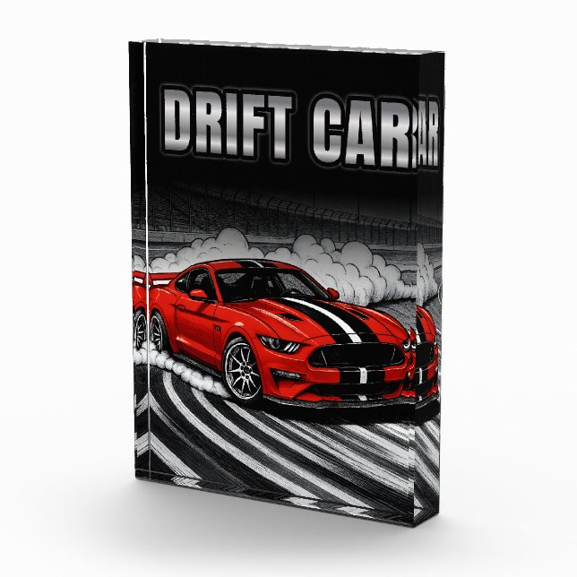 Drift Car Red Muscle Photo Block (Right)