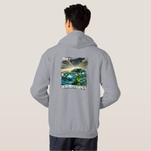 Drift Into Outer Space Alien Street Racer Graphi Hoodie