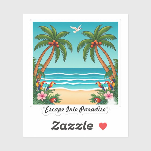 "Drift Into Paradise" Sticker (Sheet)