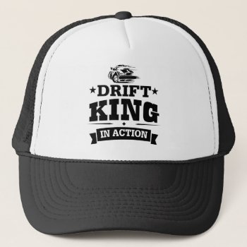 Drift King In Action Trucker Hat by MalaysiaGiftsShop at Zazzle