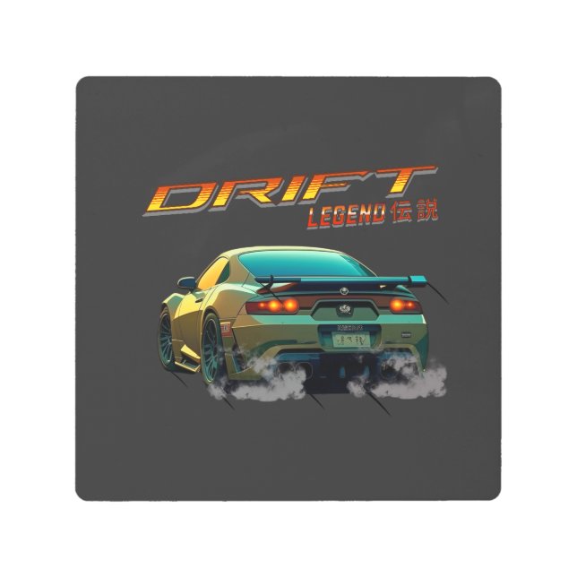 DRIFT LEGEND SUPRA MK4 - ANIME STYLE METAL PRINT (Front)