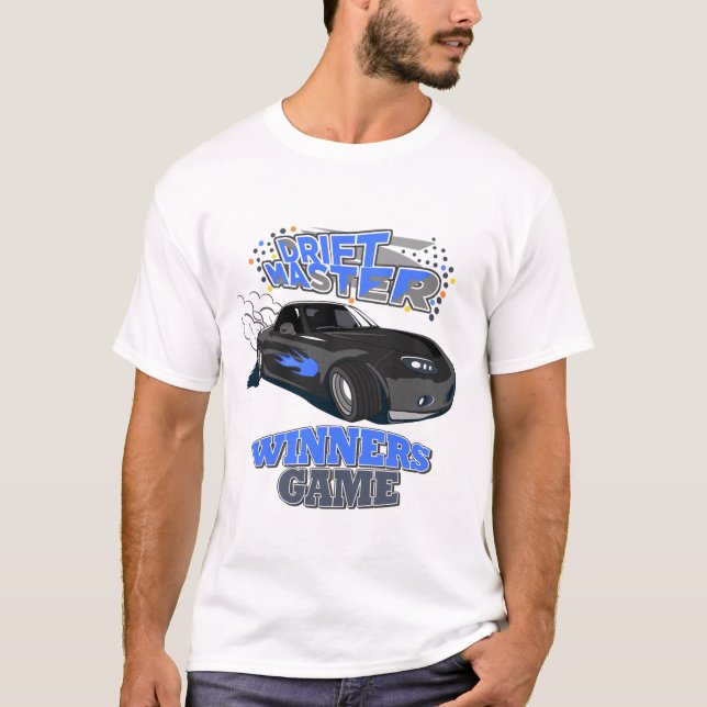 Drift Master Black Car T-Shirt (Front)